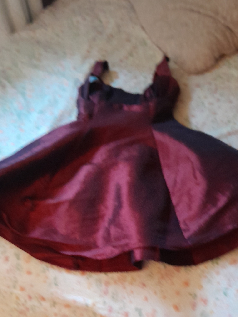 Fashion Nova Womens Shimmery Maroon Prom Dress